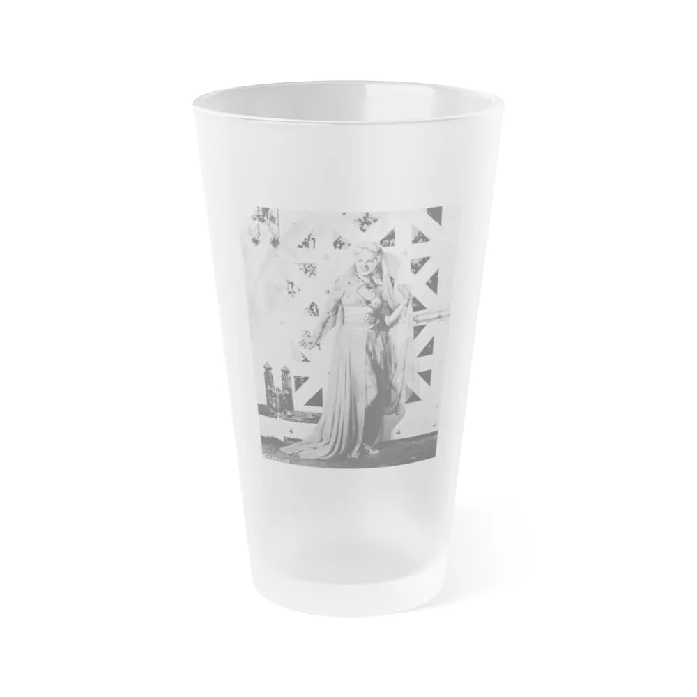 Adele Jergens #263 (Vintage Female Icon) Frosted Pint Glass 16oz-16oz-Frosted-Go Mug Yourself