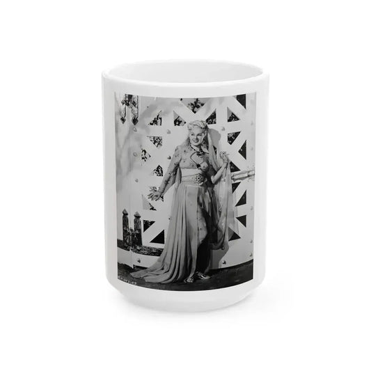 Adele Jergens #263 (Vintage Female Icon) White Coffee Mug 15oz - Go Mug Yourself