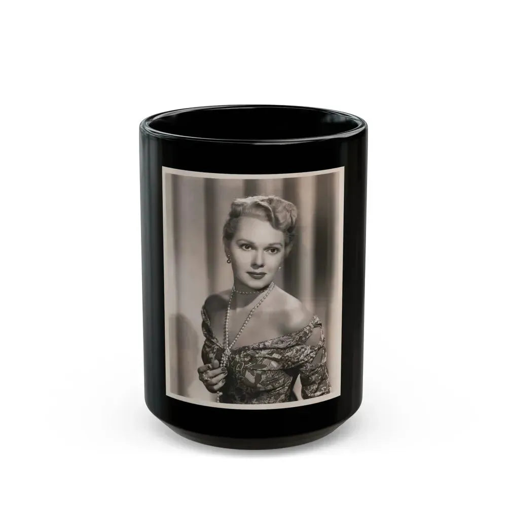 Adele Jergens #264 - Vintage 8x10 B&W Glamour Portrait Promo Photo for ''Edge Of Doom'' '50 Film (Vintage Female Icon) Black Coffee Mug 15oz - Go Mug Yourself