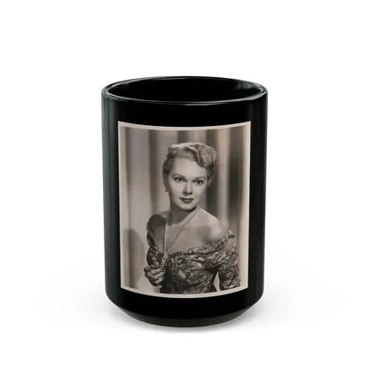 Adele Jergens #264 - Vintage 8x10 B&W Glamour Portrait Promo Photo for ''Edge Of Doom'' '50 Film (Vintage Female Icon) Black Coffee Mug 15oz - Go Mug Yourself