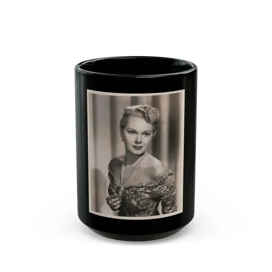 Adele Jergens #264 - Vintage 8x10 B&W Glamour Portrait Promo Photo for ''Edge Of Doom'' '50 Film (Vintage Female Icon) Black Coffee Mug 15oz - Go Mug Yourself