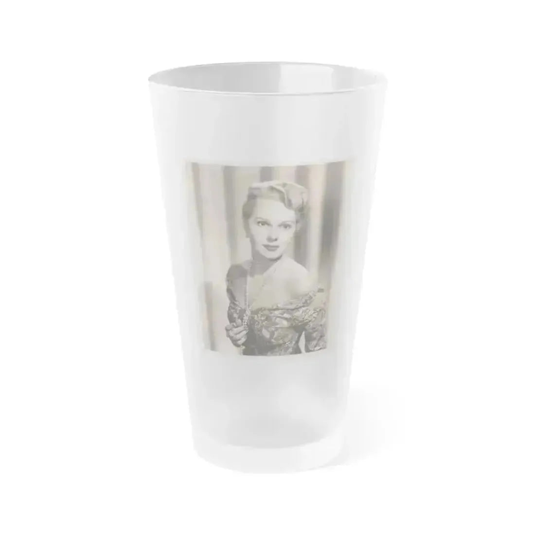 Adele Jergens #264 - Vintage 8x10 B&W Glamour Portrait Promo Photo for ''Edge Of Doom'' '50 Film (Vintage Female Icon) Frosted Pint Glass 16oz 16oz Frosted - Go Mug Yourself