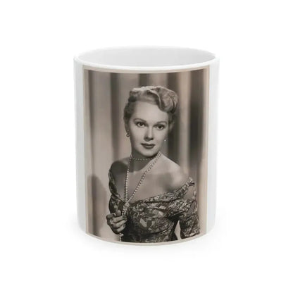 Adele Jergens #264 - Vintage 8x10 B&W Glamour Portrait Promo Photo for ''Edge Of Doom'' '50 Film (Vintage Female Icon) White Coffee Mug 11oz - Go Mug Yourself