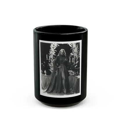 Adele Jergens #265 - Vintage 8x10 B&W Glamour Promo Photo for ''A Thousand And One Nights'' '45 Film (Vintage Female Icon) Black Coffee Mug 15oz - Go Mug Yourself
