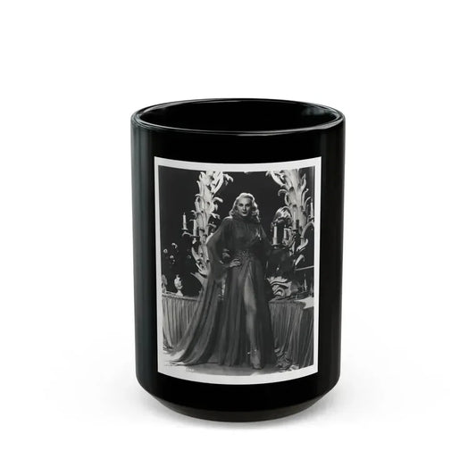 Adele Jergens #265 - Vintage 8x10 B&W Glamour Promo Photo for ''A Thousand And One Nights'' '45 Film (Vintage Female Icon) Black Coffee Mug 15oz - Go Mug Yourself
