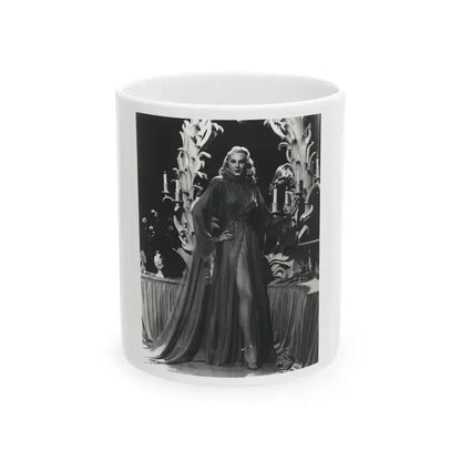 Adele Jergens #265 - Vintage 8x10 B&W Glamour Promo Photo for ''A Thousand And One Nights'' '45 Film (Vintage Female Icon) White Coffee Mug 11oz - Go Mug Yourself
