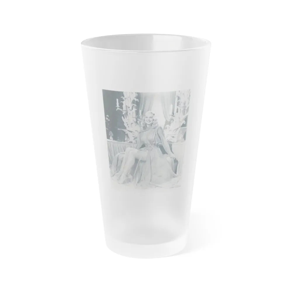 Adele Jergens #266 (Vintage Female Icon) Frosted Pint Glass 16oz-16oz-Frosted-Go Mug Yourself