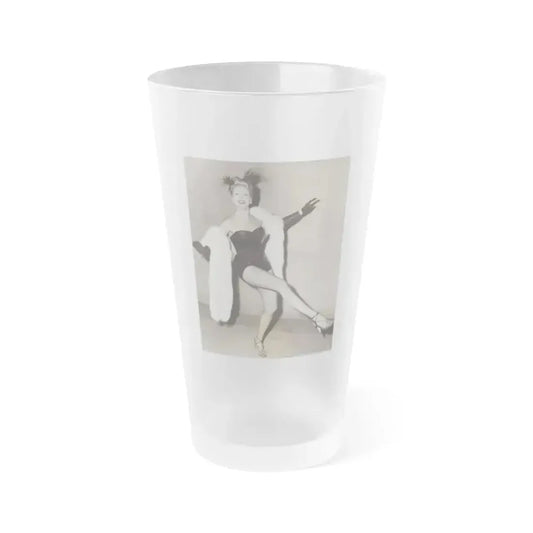 Adele Jergens #267 (Vintage Female Icon) Frosted Pint Glass 16oz 16oz Frosted - Go Mug Yourself