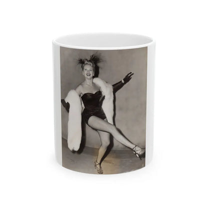 Adele Jergens #267 (Vintage Female Icon) White Coffee Mug-11oz-Go Mug Yourself