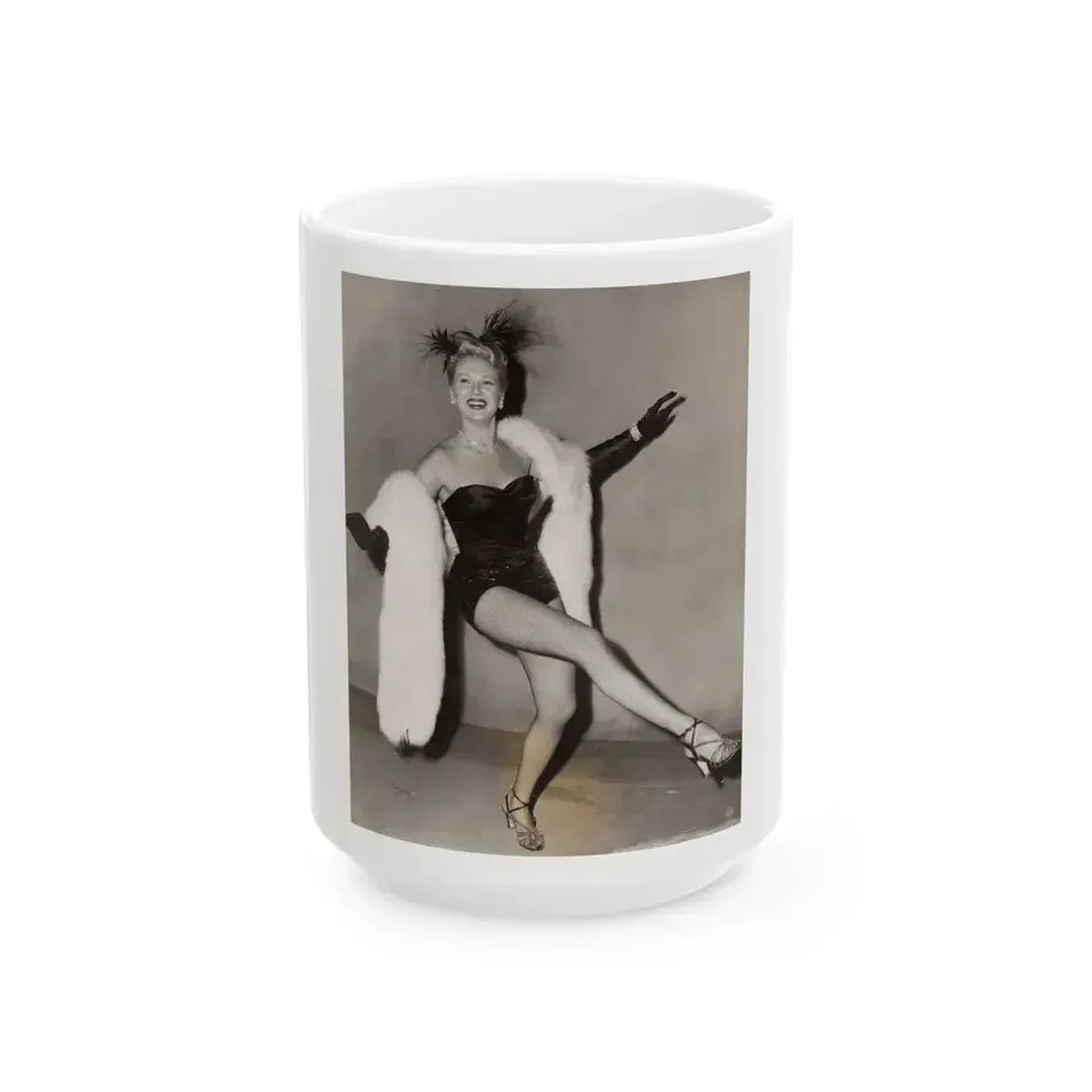 Adele Jergens #267 (Vintage Female Icon) White Coffee Mug 15oz - Go Mug Yourself