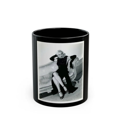 Adele Jergens #268 (Vintage Female Icon) Black Coffee Mug-11oz-Go Mug Yourself