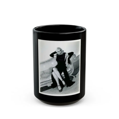 Adele Jergens #268 (Vintage Female Icon) Black Coffee Mug-15oz-Go Mug Yourself