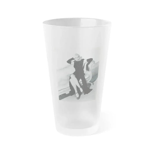 Adele Jergens #268 (Vintage Female Icon) Frosted Pint Glass 16oz 16oz Frosted - Go Mug Yourself