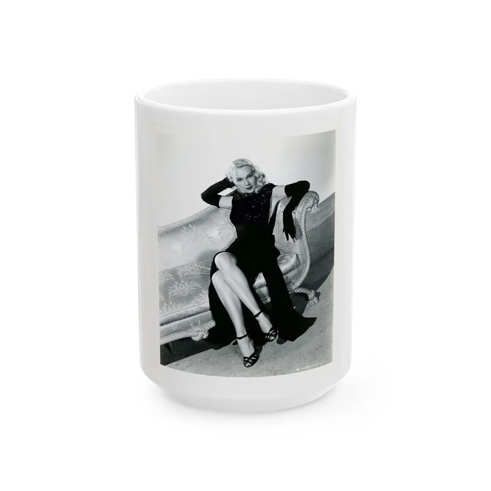 Adele Jergens #268 (Vintage Female Icon) White Coffee Mug-15oz-Go Mug Yourself