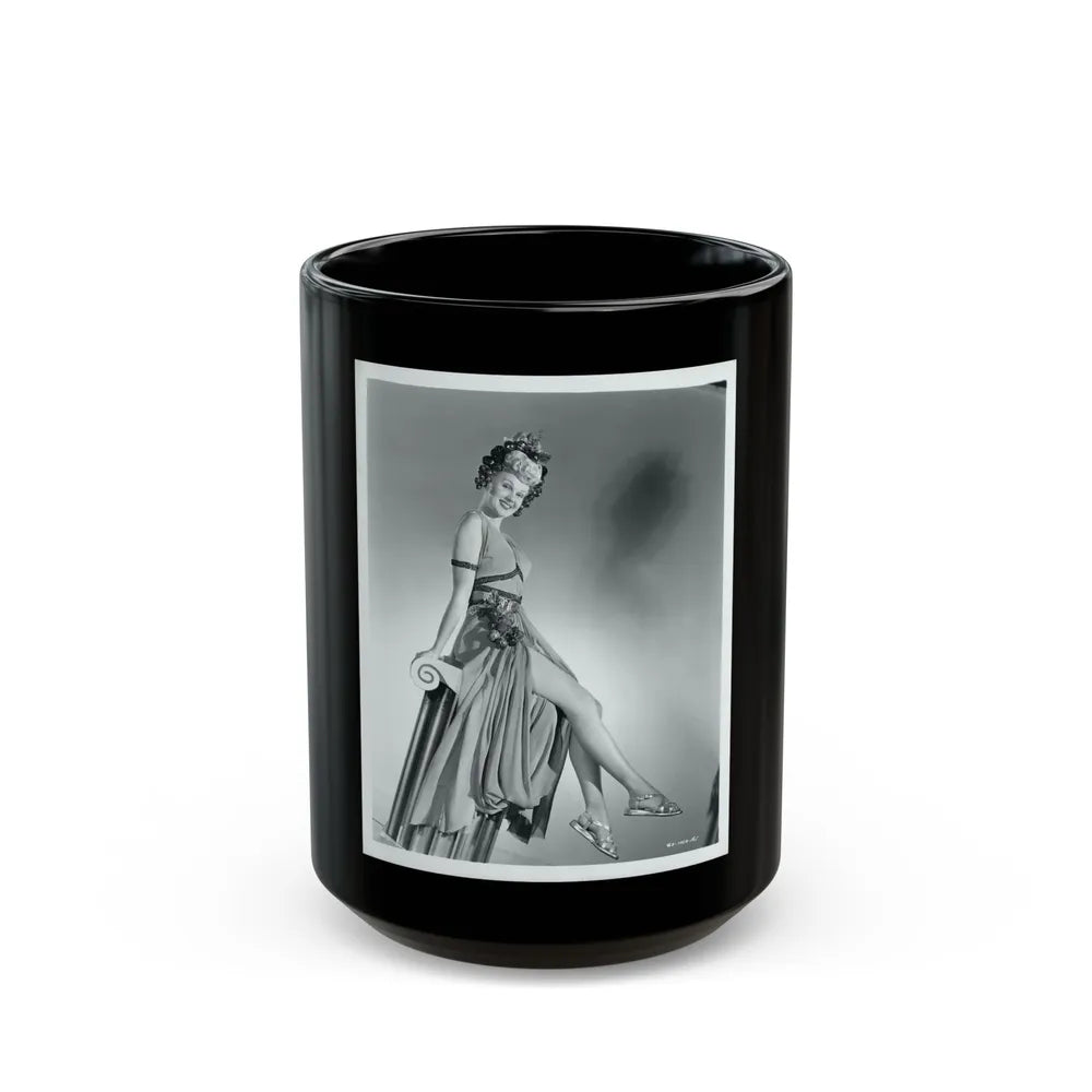 Adele Jergens #269 (Vintage Female Icon) Black Coffee Mug-15oz-Go Mug Yourself