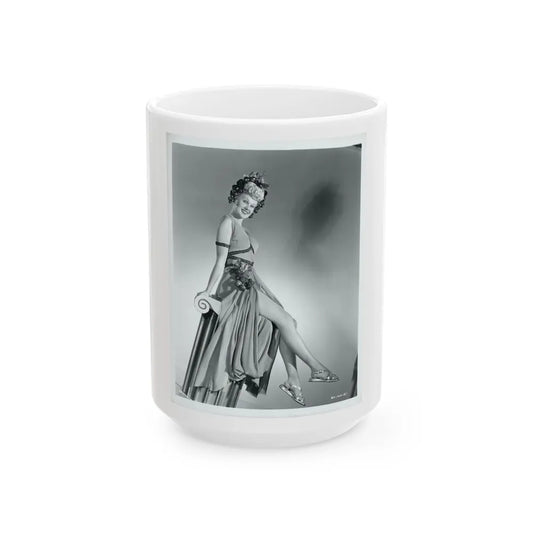 Adele Jergens #269 (Vintage Female Icon) White Coffee Mug-15oz-Go Mug Yourself