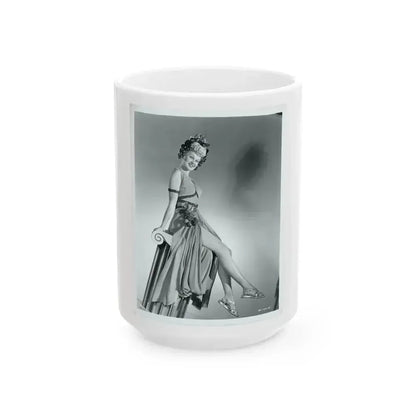Adele Jergens #269 (Vintage Female Icon) White Coffee Mug 15oz - Go Mug Yourself