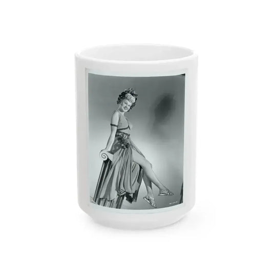 Adele Jergens #269 (Vintage Female Icon) White Coffee Mug 15oz - Go Mug Yourself