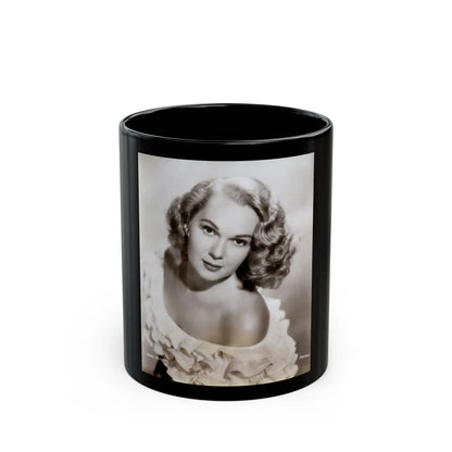 Adele Jergens #270 - 7x9 Vintage B&W Upper Body Glamour Photo from 4-2-52 (Vintage Female Icon) Black Coffee Mug-11oz-Go Mug Yourself