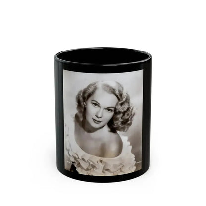 Adele Jergens #270 - 7x9 Vintage B&W Upper Body Glamour Photo from 4-2-52 (Vintage Female Icon) Black Coffee Mug 11oz - Go Mug Yourself