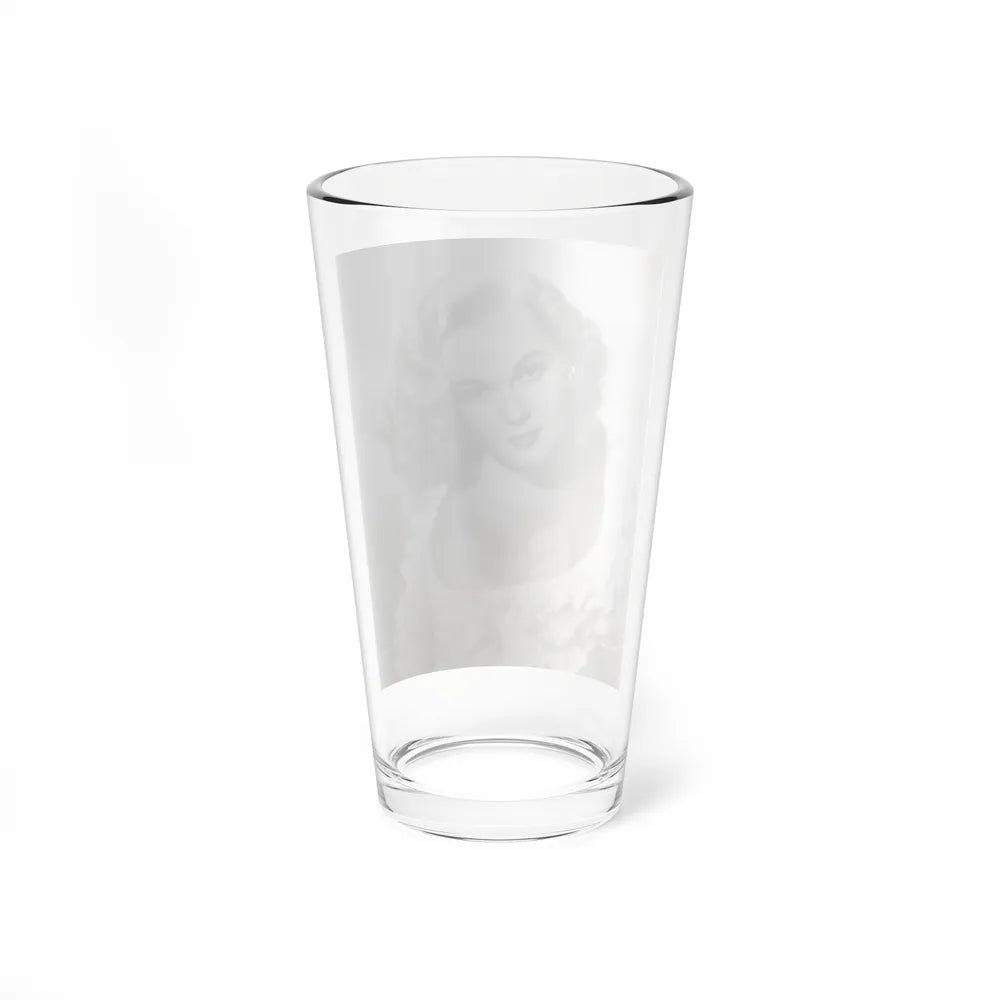 Adele Jergens #270 - 7x9 Vintage B&W Upper Body Glamour Photo from 4-2-52 (Vintage Female Icon) Pint Glass 16oz-Go Mug Yourself