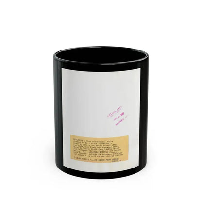 Adele Jergens #270 - 7x9 Vintage B&W Upper Body Glamour Photo from 4-2-52_1 (Vintage Female Icon) Black Coffee Mug 11oz - Go Mug Yourself