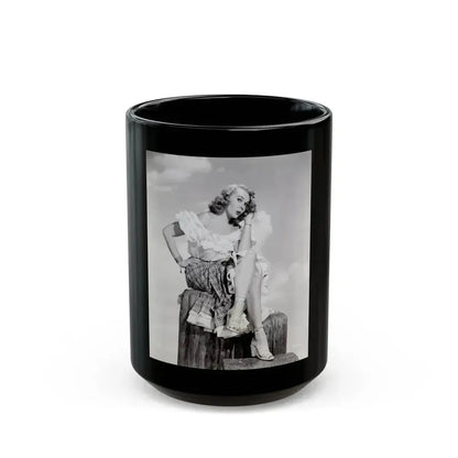 Adele Jergens #271 - 7x9 Vintage B&W Full Body Sandal Heel Clads, Feet & Leggy Photo from 4-2-52 (Vintage Female Icon) Black Coffee Mug 15oz - Go Mug Yourself