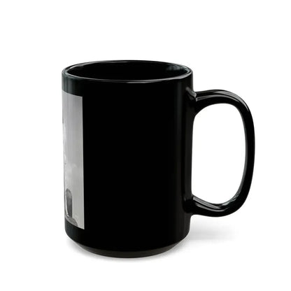 Adele Jergens #271 - 7x9 Vintage B&W Full Body Sandal Heel Clads, Feet & Leggy Photo from 4-2-52 (Vintage Female Icon) Black Coffee Mug - Go Mug Yourself