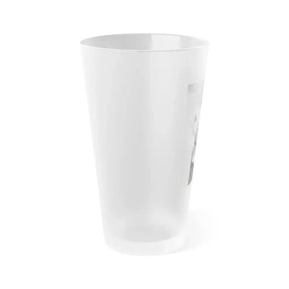 Adele Jergens #271 - 7x9 Vintage B&W Full Body Sandal Heel Clads, Feet & Leggy Photo from 4-2-52 (Vintage Female Icon) Frosted Pint Glass 16oz - Go Mug Yourself
