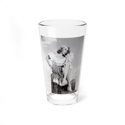 Adele Jergens #271 - 7x9 Vintage B&W Full Body Sandal Heel Clads, Feet & Leggy Photo from 4-2-52 (Vintage Female Icon) Pint Glass 16oz-16oz-Go Mug Yourself