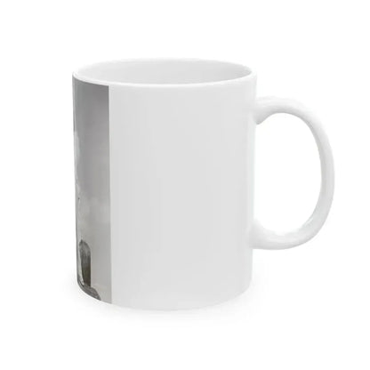 Adele Jergens #271 - 7x9 Vintage B&W Full Body Sandal Heel Clads, Feet & Leggy Photo from 4-2-52 (Vintage Female Icon) White Coffee Mug - Go Mug Yourself