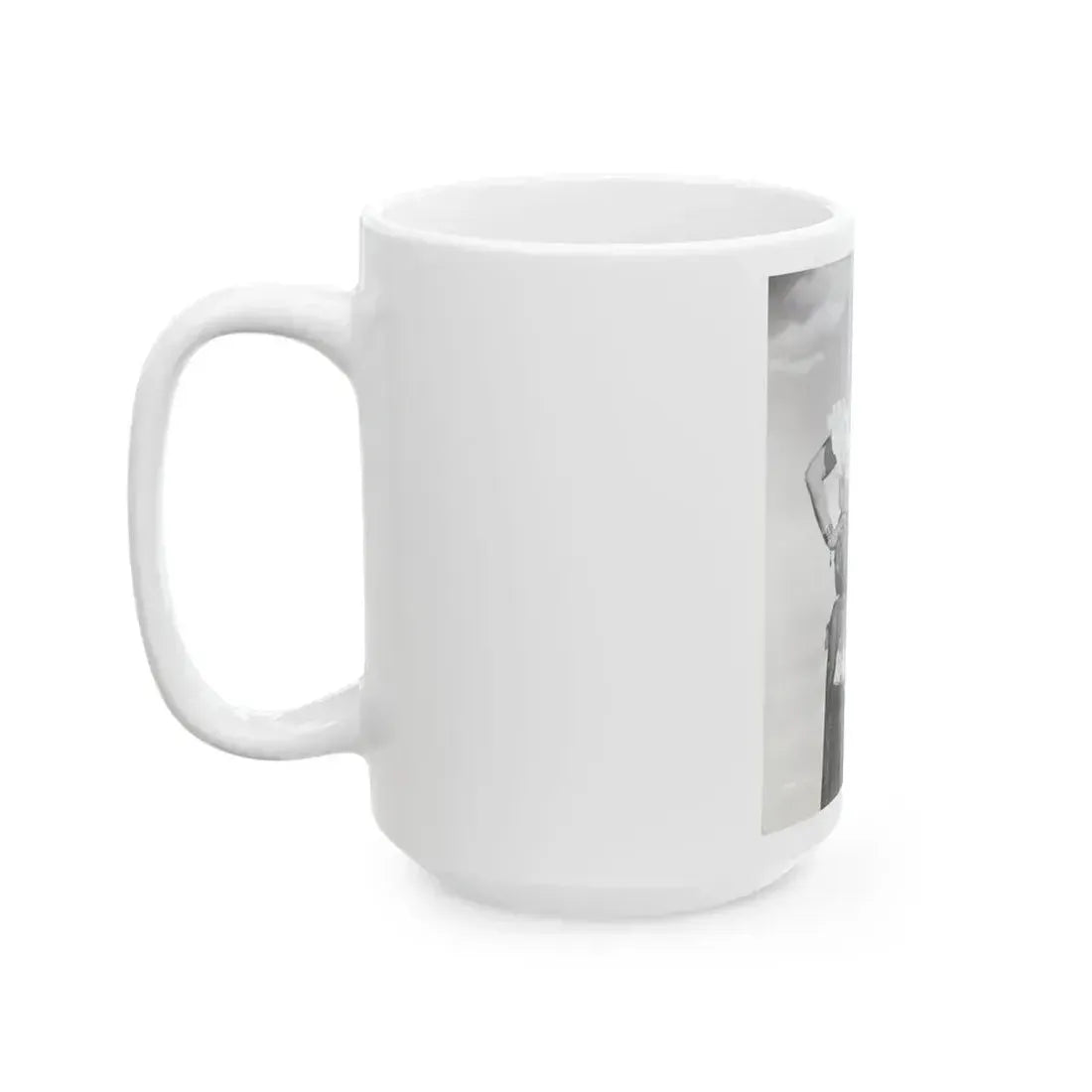 Adele Jergens #271 - 7x9 Vintage B&W Full Body Sandal Heel Clads, Feet & Leggy Photo from 4-2-52 (Vintage Female Icon) White Coffee Mug - Go Mug Yourself