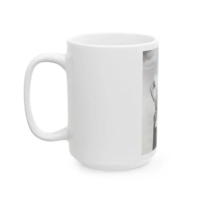 Adele Jergens #271 - 7x9 Vintage B&W Full Body Sandal Heel Clads, Feet & Leggy Photo from 4-2-52 (Vintage Female Icon) White Coffee Mug - Go Mug Yourself