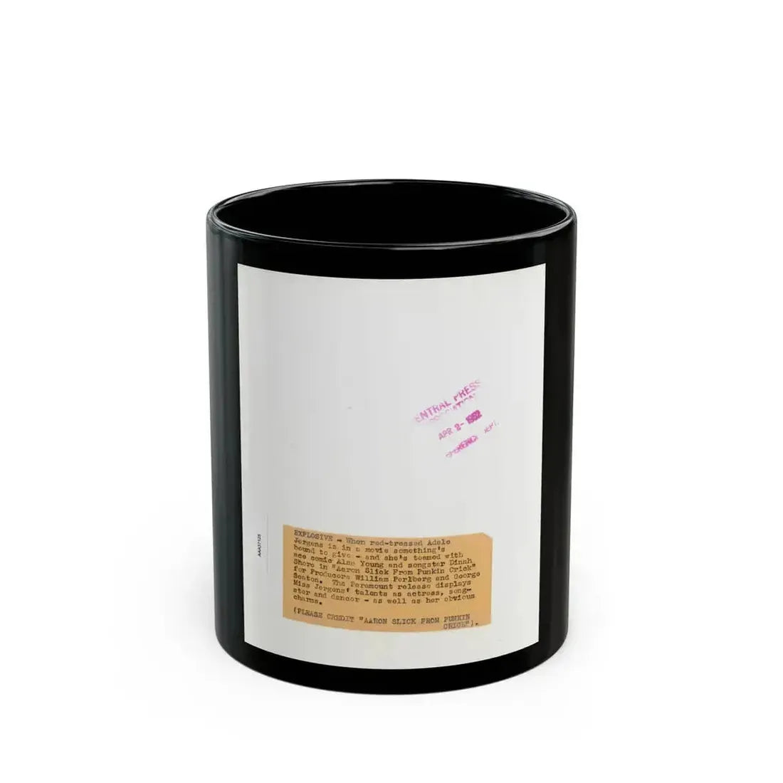 Adele Jergens #271 - 7x9 Vintage B&W Full Body Sandal Heel Clads, Feet & Leggy Photo from 4-2-52_1 (Vintage Female Icon) Black Coffee Mug 11oz - Go Mug Yourself