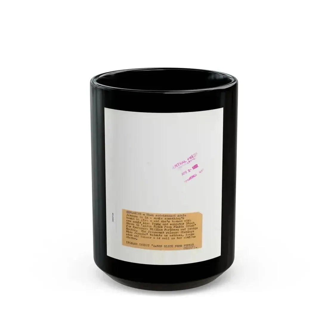 Adele Jergens #271 - 7x9 Vintage B&W Full Body Sandal Heel Clads, Feet & Leggy Photo from 4-2-52_1 (Vintage Female Icon) Black Coffee Mug 15oz - Go Mug Yourself