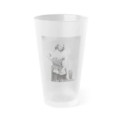 Adele Jergens #272 - 7x9 Vintage B&W Full Body Sandal Heel Clads, Feet & Leggy Photo from 4-24-52 1 (Vintage Female Icon) Frosted Pint Glass 16oz 16oz Frosted - Go Mug Yourself