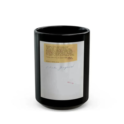 Adele Jergens #272 - 7x9 Vintage B&W Full Body Sandal Heel Clads, Feet & Leggy Photo from 4-24-52 (Vintage Female Icon) Black Coffee Mug 15oz - Go Mug Yourself