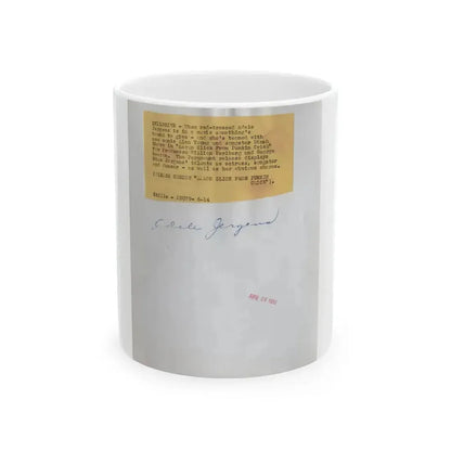 Adele Jergens #272 - 7x9 Vintage B&W Full Body Sandal Heel Clads, Feet & Leggy Photo from 4-24-52 (Vintage Female Icon) White Coffee Mug 11oz - Go Mug Yourself