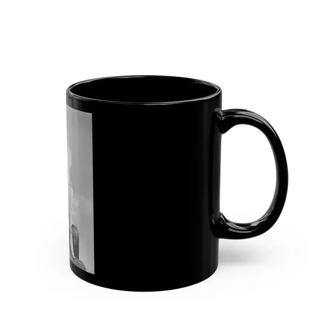 Adele Jergens #272 - 7x9 Vintage B&W Full Body Sandal Heel Clads, Feet & Leggy Photo from 4-24-52_1 (Vintage Female Icon) Black Coffee Mug - Go Mug Yourself