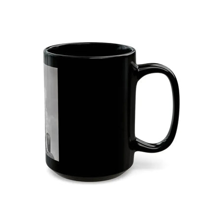Adele Jergens #272 - 7x9 Vintage B&W Full Body Sandal Heel Clads, Feet & Leggy Photo from 4-24-52_1 (Vintage Female Icon) Black Coffee Mug - Go Mug Yourself