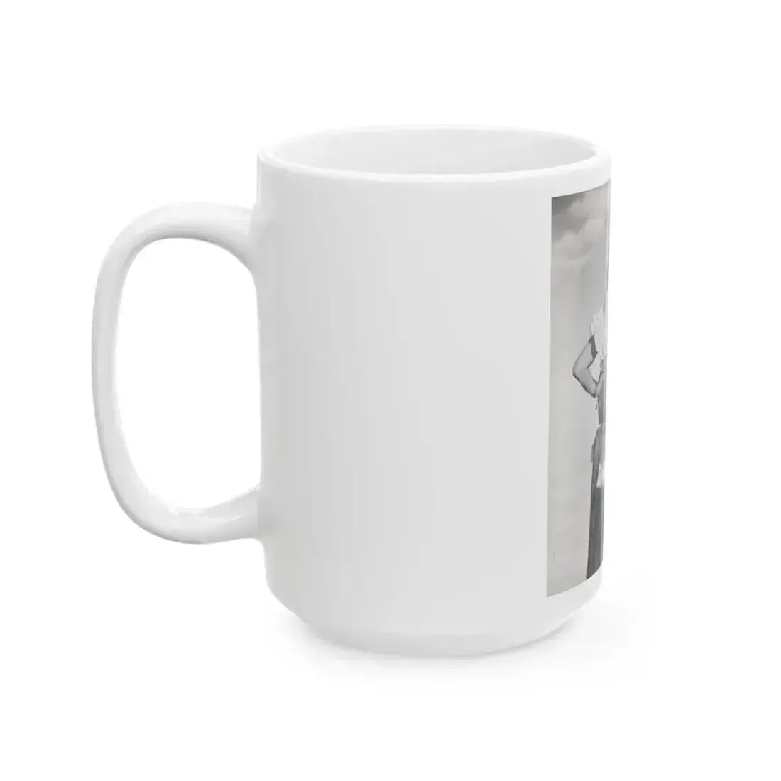 Adele Jergens #272 - 7x9 Vintage B&W Full Body Sandal Heel Clads, Feet & Leggy Photo from 4-24-52_1 (Vintage Female Icon) White Coffee Mug - Go Mug Yourself