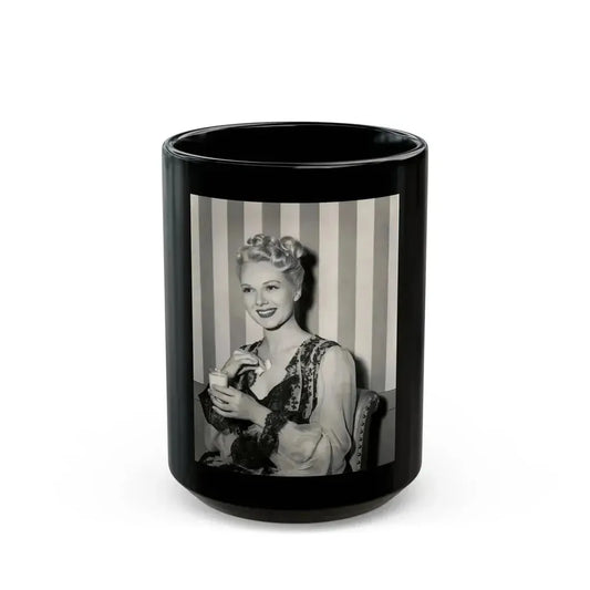 Adele Jergens #274 (Vintage Female Icon) Black Coffee Mug 15oz - Go Mug Yourself