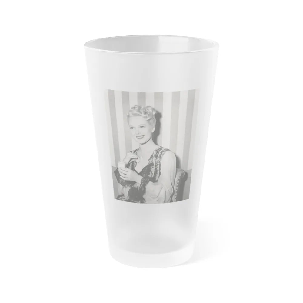 Adele Jergens #274 (Vintage Female Icon) Frosted Pint Glass 16oz-16oz-Frosted-Go Mug Yourself