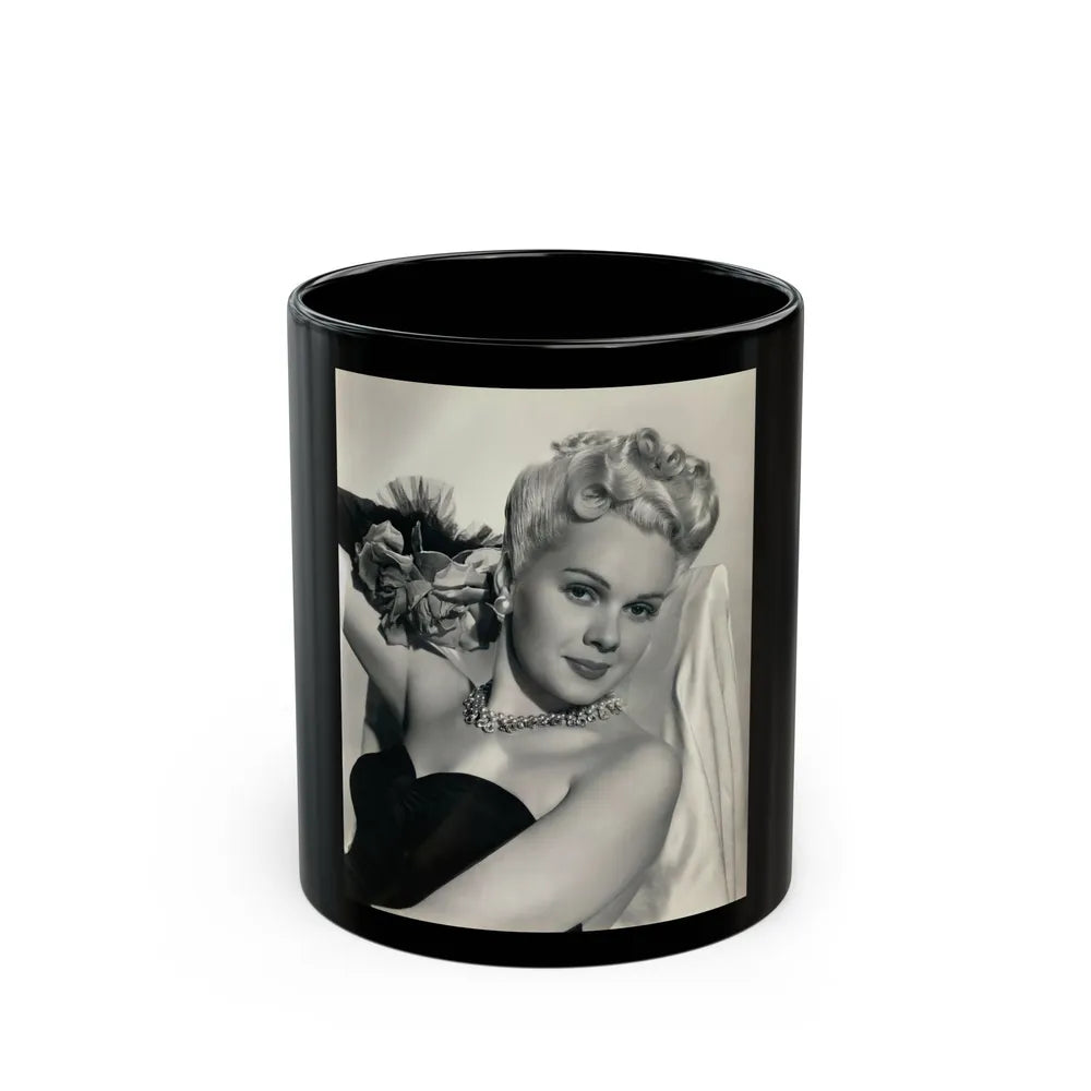 Adele Jergens #276 (Vintage Female Icon) Black Coffee Mug-11oz-Go Mug Yourself