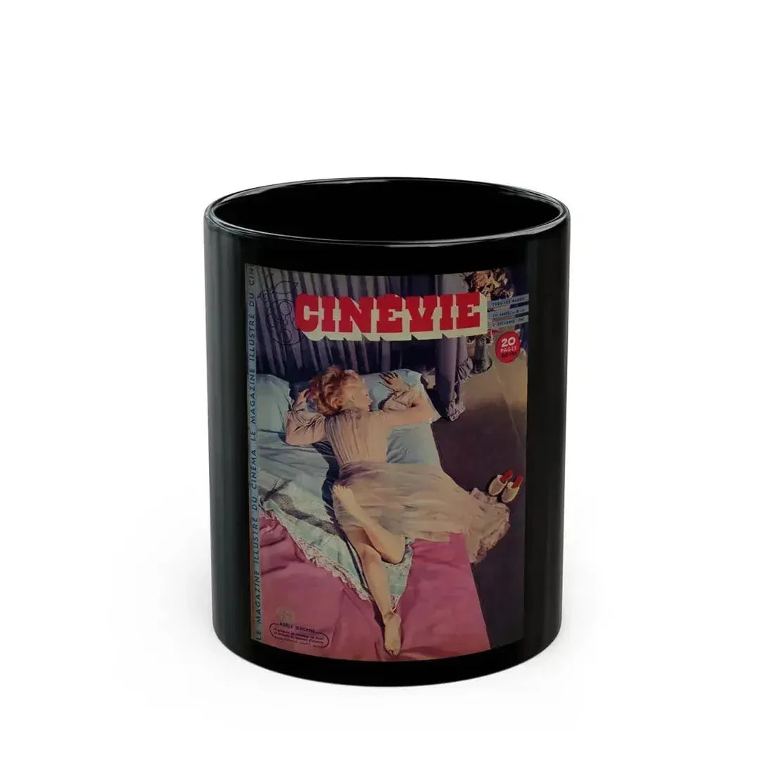 Adele Jergens #277 - Mag. Cover (Vintage Female Icon) Black Coffee Mug 11oz - Go Mug Yourself