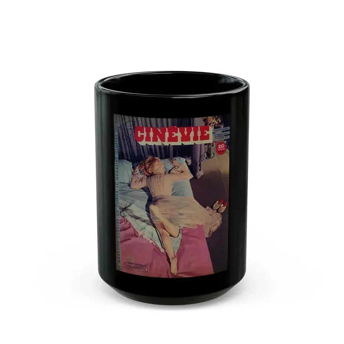 Adele Jergens #277 - Mag. Cover (Vintage Female Icon) Black Coffee Mug 15oz - Go Mug Yourself