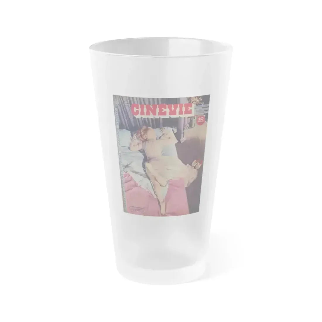 Adele Jergens #277 - Mag. Cover (Vintage Female Icon) Frosted Pint Glass 16oz 16oz Frosted - Go Mug Yourself