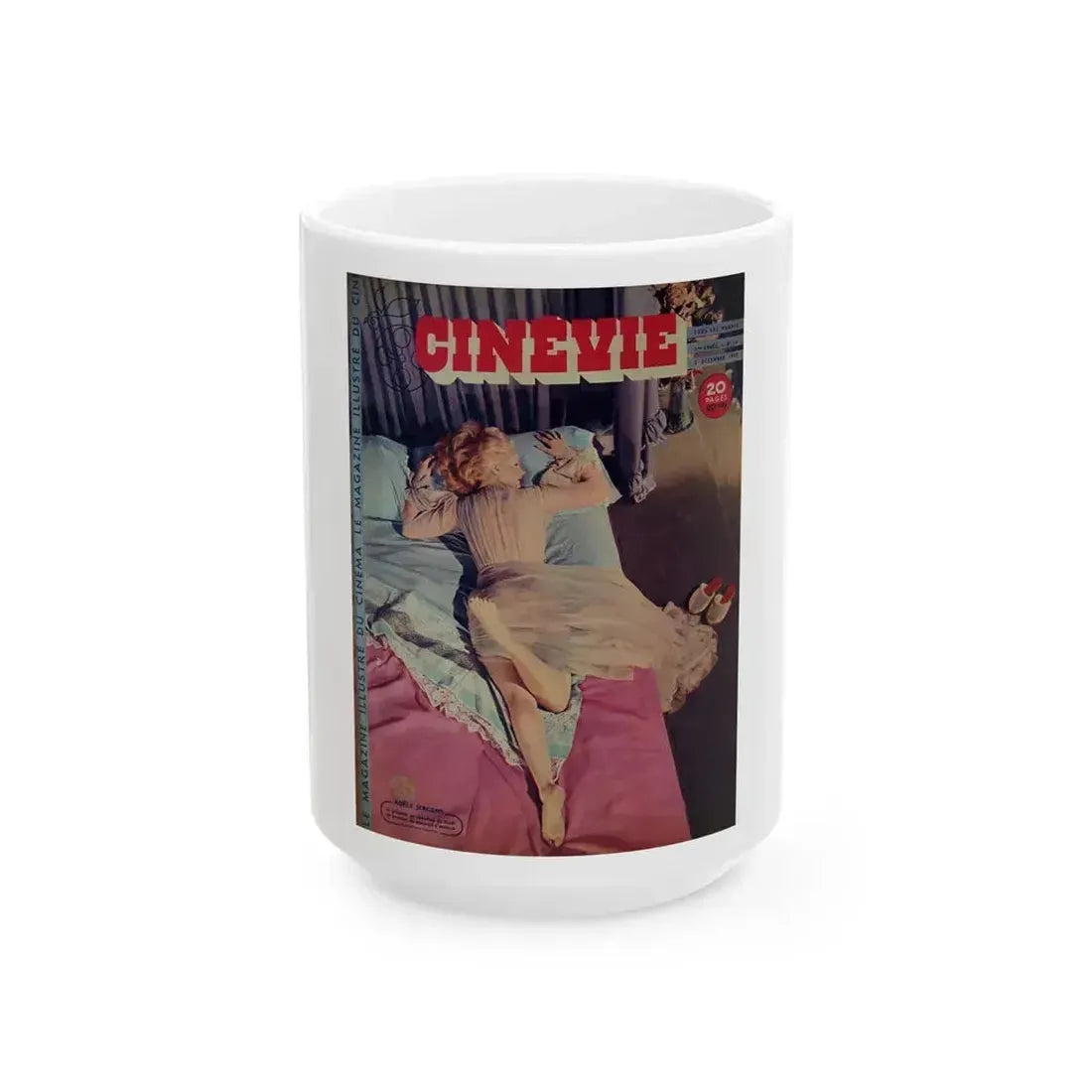 Adele Jergens #277 - Mag. Cover (Vintage Female Icon) White Coffee Mug 15oz - Go Mug Yourself