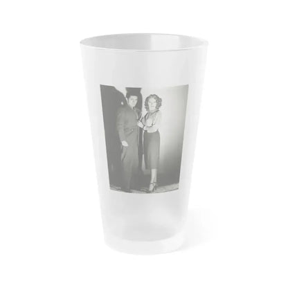 Adele Jergens #278 (Vintage Female Icon) Frosted Pint Glass 16oz 16oz Frosted - Go Mug Yourself