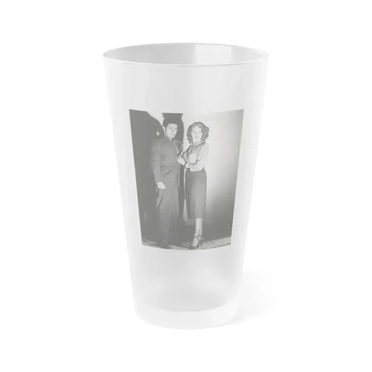 Adele Jergens #278 (Vintage Female Icon) Frosted Pint Glass 16oz 16oz Frosted - Go Mug Yourself